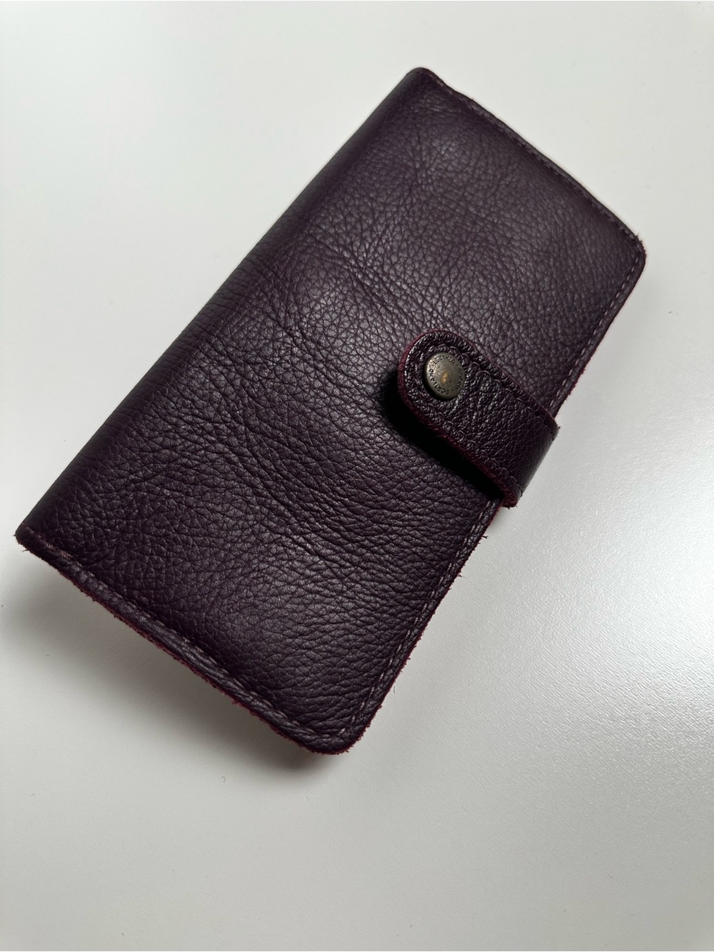 PORTLAND LEATHER GOODS | Merlot Pebbled Leather Classic Long Wallet | OS